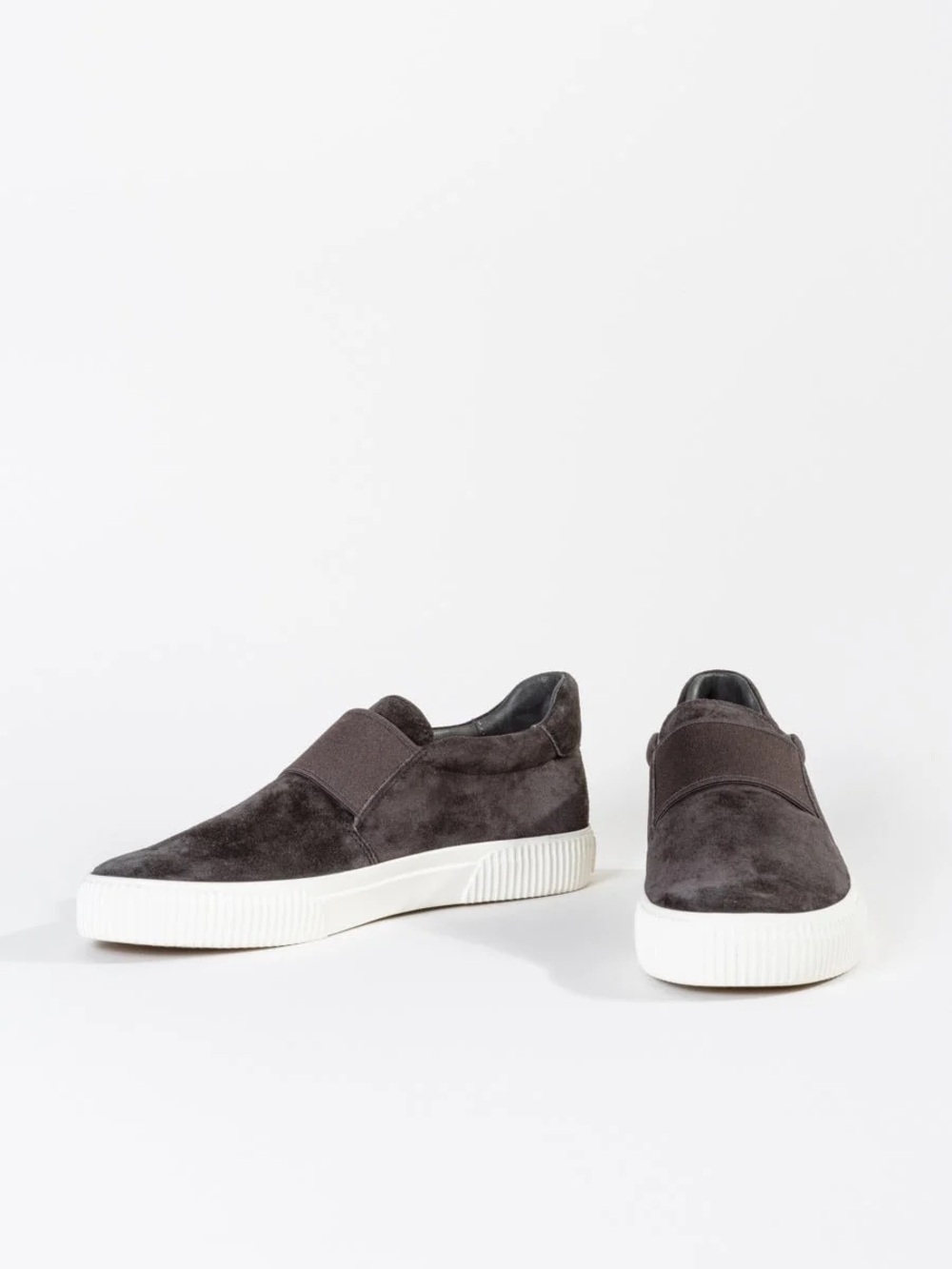 Vince Kirkland Suede Slip-On Sneakers in Pewter Grey Size 6 36